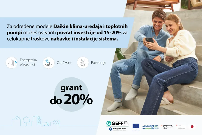 Ostvarite 15-20% povraćaja investicija na sisteme hlađenja i grejanja uz GEFF grant!